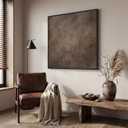 Framed Neutral Abstract Wall Art, Modern Brown Canvas Prints Artwork for Walls, Contemporary Minimalist Square Pictures for Living Room Bedroom Dining Room Hallway Office Wall Decor, 30x30 In