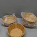 Elama 4 Piece Bamboo Wood 8 Inch Serving Bowl Set, Natural Wood, DInnerware, DIning Bowls, Salad Bowls, Bowl Sets (8 Inch) (Light Brown)