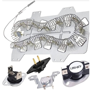 2025 UPGRADE Dryer Heating Element for Samsung dv42h5000ew/a3 dv45h7000ew/a2 dv48h7400ew/a2 DC47-00019A Dryer Heating Element DC47-00018A Thermostat DC47-00016A DC32-00007A DC96-00887A Thermal fuse