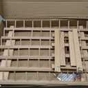 New brothread 60 Spools + 12 Spools Wooden Thread Rack/Thread Holder Organizer with Hanging Hooks for Embroidery Quilting and Sewing Threads - Mother + Baby Thread Rack