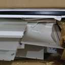 YITAHOME Executive Desk with Hutch and Drawers, Farmhouse Computer Desk with Power Outlet & LED Lights, Home Office Desks with Storage Shelves, Storage Cabinet with Glass Door, White & Black