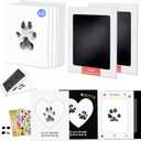 MYPAWLETS Paw Print Kit,Clean Touch/Inkless Ink Pad for Dog/Cat Pawprints,Paw Print Stamp Pad for Dogs,Dog Paw/Nose Print Kit Keepsake,Pet Paw Print Impression Kit with Frame,Gifts for Pet Parents-2M (Medium (2 Pack))