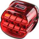 Red Strobing LED Tail Light Upgrade HD Tail Lights Assemblies for Harley Dyna Road King Electra Glide Street Bob Touring, Harley Davidson Parts, LED Lights for MotorcyclesRed