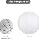 LIHAO 16 Inch White Round Paper Lanterns (10 Pack)