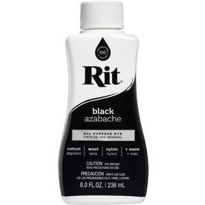 Rit Dye 88150 All Purpose Liquid Dye, Black, 8 Fl Oz (Pack of 3)