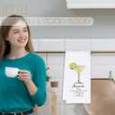 Trendy Margarita Kitchen Towels, Gifts for Margarita Lovers Dish Tea Bar Towels for Kitchen Bar Cart, Cocktail Gifts for Women Decorative Hand Towels, 16x24 Inch