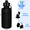 Ziliny 72 Plastic Sports Water Bottles Bulk for Kids 20 Oz