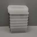 Citylife 6 Packs Small Storage Bins with Lids 3.2 QT Plastic Storage Containers for Organizing Stackable Clear Storage Boxes