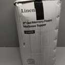 Linenspa Memory Foam Mattress Topper, Queen Size - 2 Inch Gel Infused Memory Foam - Plush Feel - Cooling and Pressure Relieving - CertiPUR Certified