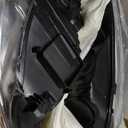 Headlights Assembly Pair with Bulbs for 2012 2013 2014 Ford Focus Halogen Front Headlamps Head Lights Replacement Driver and Passenger Side (LH RH),Chrome Housing Amber Reflector