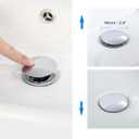 Pop Up Drain Stoper with Overflow for Bathroom Sink with Overflow,Chrome Finished