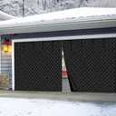 VEVOR Garage Door Screen for Winter, 16x7FT Garage Door Insulation Kit for 2 Car Garage, Magnetic Thermal Insulated Garage Door Curtain, Waterproof Windproof Soundproof Garage Door Cover (Black)