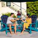 Gnostik Adirondack Chair Cushions Set of 2, 47x19.2x4 in, Grey Outdoor Chair Cushion Waterproof Thicken Larger Tufted Lounge Cushions Anti-Slip High Back Patio Seat Pads with Ties