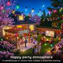 300FT RGB+IC Outdoor String Lights, Dimmable Shatterproof LED Bulbs, IP67 Waterproof DreamColor Chasing Lights, Multicolor Dynamic Lighting for Patio Balcony Garden & Outdoor Living Area Decoration