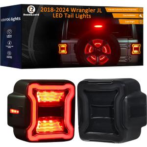 Wrangler JL Tail light, Wrangler JL Tail Light Compatible with Jeep Wrangler JL 2018-2024, Brake Light Reverse Light Turn Signal Lamp Daytime Running Lamps DRL Side Marker Light Assembly
