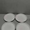 LE TAUCI Dinner Plates Set of 4, 10 Inch Ceramic Flat Dish Set for Kitchen, Serve for Pasta,Steak, Pancake, Microwave, Oven & Dishwasher Safe, Housewarming Wedding Present - Arctic White