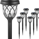 Pack of 6 Solar Lights Outdoor Garden Pathway Solar Powered Yard Lights for Walkway Sidewalk Driveway.