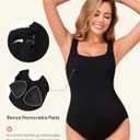 Summer Mae Seamless Maternity One Piece Swimsuit One Size Fits S-XL Bathing Suit Ribbed U-Shaped Back Pregnancy Swimwear