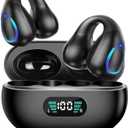 AI Translation Earbuds Real Time 144 Languages Clip On Earbuds Translator Headphones Audifonos Traductores Ingls Espaol Bluetooth 60H Playtime Headphones for Travel Business Meeting Learning Black (Q71)