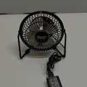 Comfort Zone 4-inch All-Metal Desk Fan with USB or Power Cord, Single Speed, 360 Degree Adjustable Tilt, Compact & Durable Mini Electric Fan for Home, Office or Travel Use, Black