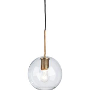 Signature Design by Ashley Cordunn Modern Glass Pendant Light, Brass (9"W x 9"D x 15"H, Glass & Metallic)