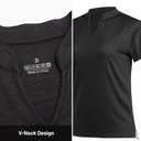Women Golf Tennis Shirts,Athletic Women T-Shirts V-Neck Tops Short Sleeve Collarless Shirts