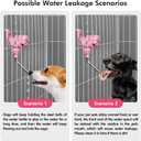 Vannon Dog Water Dispenser for Cage, 34oz Auto Feeding Crate Water Bottle for Dogs, Cats & Rabbits, Pet Nozzle Diameter: 12mm, BPA Free, Pink