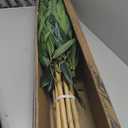 HOUSESET Faux Bamboo Plant Outdoor 10 Pack, Fake Bamboo with Encrypted Leaves for Patio Garden Yard Decor, Privacy Artificial Bamboo Tree (4ft / 122cm)