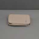 NOL Natural Organic Lifestyle Large Capacity Pencil Case Zipper Pencil Purse 3 Compartment Pencil Pouch Office Stationery Organizer Multi-functional Pencil Bag for School Girl Boy Adults - Cream