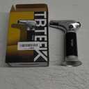 TBTEEK Butane Torch, Kitchen Torch Cooking Torch with Safety Lock & Adjustable Flame for Cooking, BBQ, Baking, Brulee, Creme, DIY Soldering(Butane Not Included) (Silver)