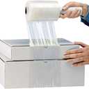 2 Pack Mini Hand Stretch Wrap 5" 1000 Ft Rolls PackageZoom Industrial Strength Clear Plastic Wrap for Box, Furniture Wrapping, 55 Gauge Shrink Wrap for Moving & Packing