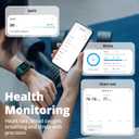 Fitness Tracker for Men & Women with 1.47” HD Display, Heart Rate & SpO2 Tracking, Sleep & Activity Monitor, 100+ Sports Modes, 3ATM Waterproof Smart Band, Works with Android & iOS, Black