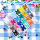 192pcs Silicone Beads 15mm for Keychain Making Kit, 24 Colors Focal Rubber Beads Neatly Organized, Round Colorful Bead, Bulk for Pens, DIY, Necklace, Bracelet Making Kit, Jewelry, Art Crafts