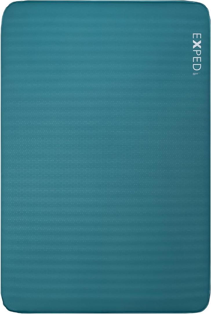 Exped MegaMat Sleeping Pad, Duo Queen Self Inflating Foam Sleeping Mat, 4" Thickness Camping Bed, Mini Pump Included, Duo Queen, 80 x 59.8 x 4 inches, Soft