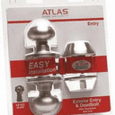 Atlas Classic Entry Locking Door Knob and Deadbolt Combo Kit, Satin Nickel