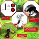 Fabbay Adjustable Support Wheels Auxiliary Wheels 26mm(1 Inch) and 28mm(1.1 inch) Weed Walk Behind String Trimmer for Weed Grass Cutter Gas String Trimmer(Black)