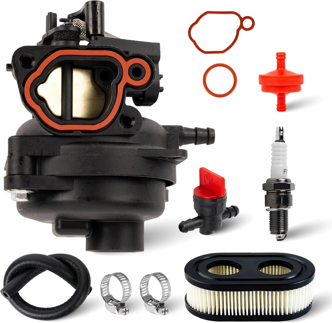 Upgraded 2026 799584 594058 Carburetor Kit - Compatible with Briggs & Stratton Carb 594057 592361 594529 09P600 series Troy Bilt TB110 TB200 103M02 09P702 550EX 625EX 675EX 725 LC121P 163cc Mower