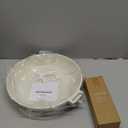 CAROTE Non Stick Frying Pan Skillet, Omelet Pan, Healthy Non Toxic Granite Chef Pan, Induction Compatible Egg Frying Pan with Heat-Resistant Handle, PFOA-Free,Cream White, 10"