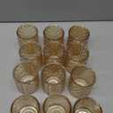 12Pcs Large Votive Candle Holders Gold Tea Light Candle Holders Glass Candle Holder for Wedding, Bridal Shower, Table Centerpiece, Party, Home Decor