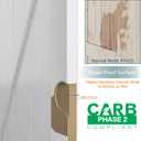 36''x84'' Sliding Barn Door with 6.6 Ft Brushed Nickel Hardware Kit& Handle& Floor Guides,Pre-Drilled Holes Easy Assembly - Include Installation Manual, Water-Proof PVC Surface, H-Frame