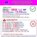mCover Case Compatible ONLY for 2023-2025 15.6-inch HP Laptop 15-FCxxxx / 15-FDxxxx Series Windows Notebook PC (NOT Fitting Any Other HP Laptop Models) - Clear