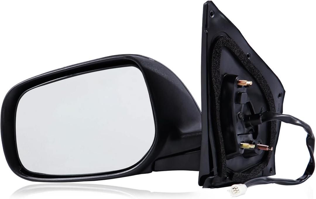 Driver Side Mirror Compatible with 2009-2013 Toyota Corolla 3Pins with Power Glass Non-Heated Manual Folding Black Left Side View Mirrors Replace TO1320249