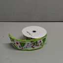 RG Ribbon 2.5" Christmas Elf Legs Wired Ribbon with Furry Drift Edges for Bows, Wreaths, Crafts and Decorations (White, Red, Lime Green - 10 Yards)