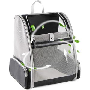 Texsens Innovative Traveler Bubble Backpack Pet Carriers for Cats and Dogs (Black)