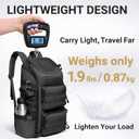 kokkoya Lightweight Tactical Backpacks with Laptop Compartment for Men 40L EDC MOLLE Military Style 17 in Computer with Cup Holder Travel Hiking Daypack