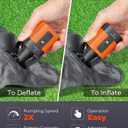 ETENWOLF AIR 3 Air Pump for Inflatables with 2600 mAh Battery & Camping Light, Ultra-Fast and Mini Electric Air Pump, Inflate Deflate for Air Mattress, Pool Floats, Vacuum Storage Bags, Vivid Orange