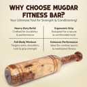 KNK Wooden Indian Club Mugdar Strength Training Fitness Club Babool Wood (6 to 7 KG)