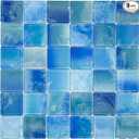 9 Sheets Glass Mosaic Tiles Backsplash, Pool Tiles,12" x 12" Kitchen Backsplash Tile