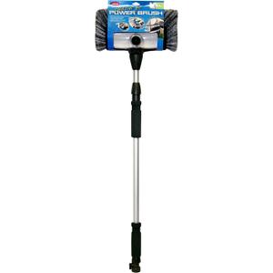 10" Quad Power Wash Soap Mixing Brush with 55" Aluminum Extension Pole , Black