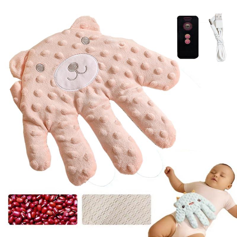 Baby Soothing Palm, Baby Patter for Sleep, Baby Startle Prevention Hand Glove, Electric Baby Hand Sleep Soothers Pillow, Red Bean Filling, Cute for Newborns, Baby Girl, Baby Boy (B)